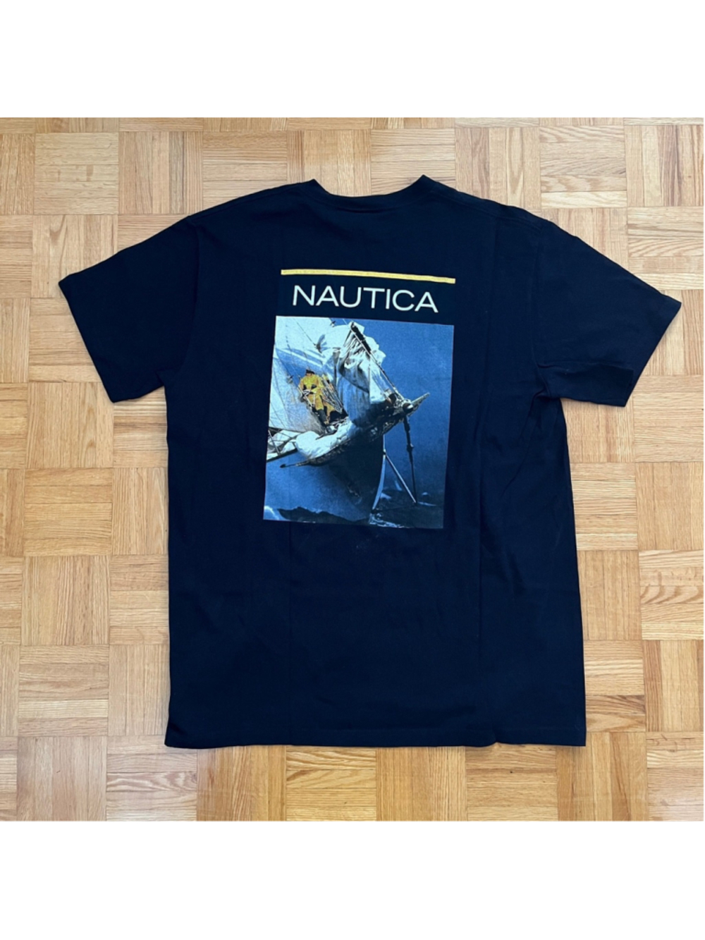Vintage 90s Nautica Made in USA sailing shirt Size Medium